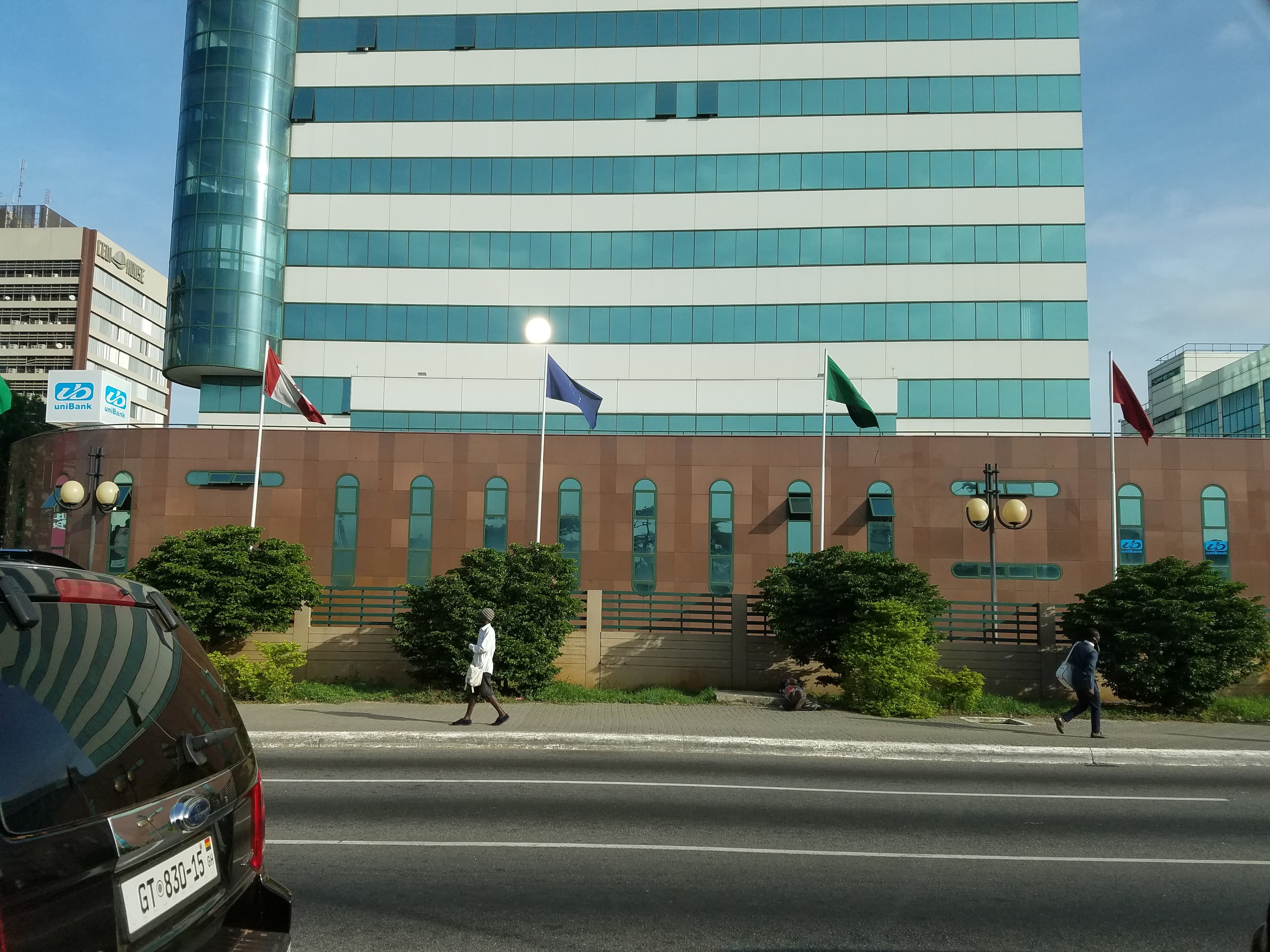 Modern commercial buildings on Independence Avenue, Accra, Ghana